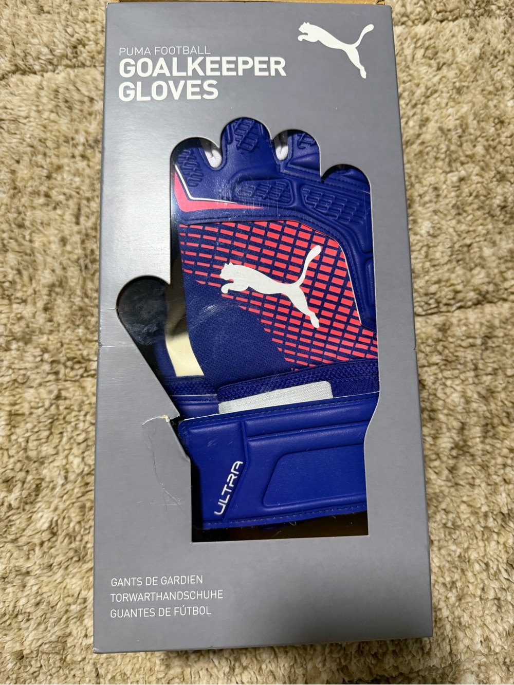 Puma Ultra Pro NC Box Label in Navy Blue and White